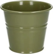 Bloempot, zink, olijfgroen,Ø11 cm