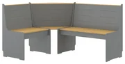 vidaXL Hoekbank 151 cm massief grenenhout honingbruin en grijs