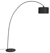 Moderne booglamp zwart met kap - Vinossa Modern E27 Binnenverlichting Lamp