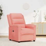 vidaXL Fauteuil verstelbaar elektrisch fluweel roze