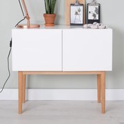 Zuiver High On Wood Hoogglans Dressoir Eiken 90 Cm - 90x40x80cm.