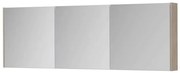INK SPK1 Spiegelkast - 180x14x60cm - 3 deuren - dubbelzijdige Spiegel - schakelaar en stopcontact - MFC Ivoor eiken 1110880