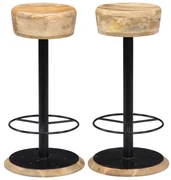 vidaXL Barstoelen 2 st massief mangohout