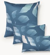 Katoensatijnen kussenhoes Marino met bloemenprint