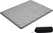 VEVOR Japanse futonmatras (2032 x 1524 x 63,5 mm), opvouwbare tatami (queensize), vloermatras met opbergtas en bevestigingsmateriaal, 9-laags slaapmat voor meditatie en yoga, grijs