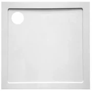 GO by Van Marcke Helion douchebak kunststofcomposiet 90x90x3.5cm vierkant afvoer D90mm zonder potenstel wit AJSC9090S