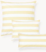 Gestreepte katoenen omkeerbare kussenhoes Lorena