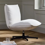 Draaibare Fauteuil Witte Stof Chenille