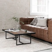 DTP Home Criss Cross Salontafel Visgraat Teakhout - 120 X 70cm.