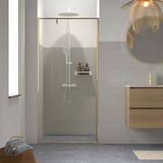 Sealskin Contour draaideur voor nis incl. antikalk 100x200cm geborsteld goud