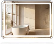 LED wandspiegel met plank 80x60 cm L-8060