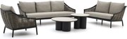 + 15% kassakorting | Stoel-bank loungeset Apple Bee | 6 personen | Loungeset Zwart | Aluminium | Kees Smit Tuinmeubelen