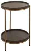 Richmond Interiors Zillon Bijzettafel Bruin Leder - 45 X 45cm.