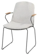 4 Seasons Outdoor Veneto stapelstoel antraciet  Tuinstoel    lichtgrijs weerbestendig