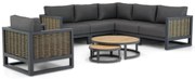 Hoek loungeset 6 personen Aluminium/wicker Grijs  Santika Furniture Santika