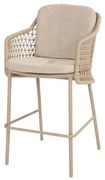 4 Seasons Outdoor Tramonti bar stoel latte  Tuinstoel    beige weerbestendig