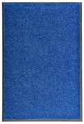 vidaXL Deurmat wasbaar 60x90 cm blauw