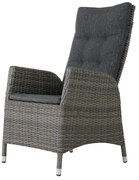 Verstelbare wicker tuinstoel Manhattan - dubble grey