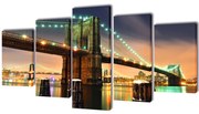 vidaXL Canvasdoeken Brooklyn Bridge 100 x 50 cm