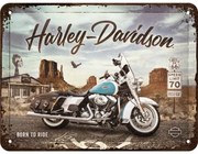 Metalen bord Harley Davidson - Born to Ride