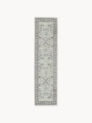Handgeweven outdoor loper Tiara met vintage patroon