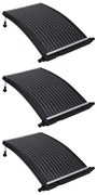 vidaXL Zwembadverwarmingspanelen solar 3 st gebogen 110x65 cm