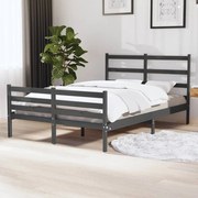 vidaXL Bedframe massief grenenhout grijs 120x190 cm 4FT Small Double