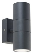Buitenwandlamp donkergrijs 2-lichts IP44 - Duo