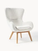 Teddy fauteuil Wing met houten poten