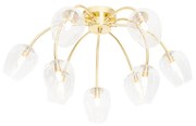 Klassieke plafondlamp goud met glas 9-lichts - Elien Klassiek / Antiek G9 rond Binnenverlichting Lamp