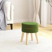 vidaXL Hocker rond fluweel groen