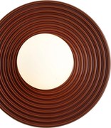 Retro plafondlamp bruin met opaal glas - Lila