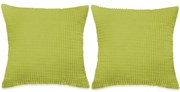 vidaXL Sierkussenset 60x60 cm velours groen 2-delig