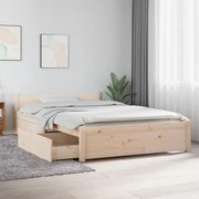 vidaXL Bedframe met lades 120x190 cm 4FT Small Double