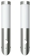 vidaXL Buitenlamp RVS Enego met sensor (2 stuks)