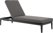 Lifestyle Garden Furniture Mateo Ligbed Met Kussen Antraciet/carbon Aluminium Grijs
