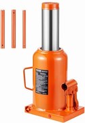 VEVOR hydraulische krik, 50 t fleskrik met 28-44 cm hefbereik en 3-delige lange handgreep, voor auto pick-up truck camper autoreparatie industriële techniek