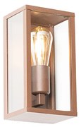 Industriële wandlamp roestbruin 26 cm IP44  - Charlois