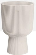 Elho Vibes Fold Coupe 14 cm - Linnen Wit - Trendy Design Coupe voor Kleine Plantjes