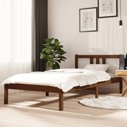 vidaXL Bedframe massief hout honingbruin 90x190 cm 3FT Single