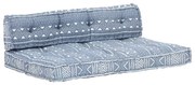 vidaXL Bankkussen pallet stof patchwork indigo