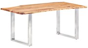 vidaXL Eetkamertafel met natuurlijke randen 3,8 cm 200 cm acaciahout