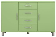 Tenzo Malibu Retro Dressoir Groen - 146x41x92cm.