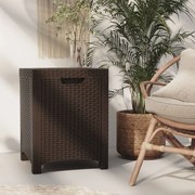 vidaXL Tuinbox 39x39x46 cm polypropeen rattan bruin