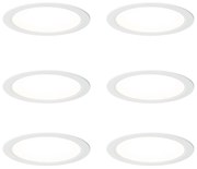 Set van 6 inbouwspots wit 14,5cm incl. LED instelbaar in kelvin - Stephanie Modern rond Binnenverlichting Lamp