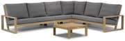 Hoek loungeset 6 personen Teak Old teak greywash  Lifestyle Garden Furniture Pure Island