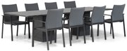Tuinset 8 personen 300 cm Aluminium/textileen Grijs Lifestyle Garden Furniture Rome/Graniet