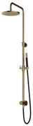 Hotbath Cobber M438 stortdouche met staafhanddouche en 20cm hoofddouche messing gepolijst