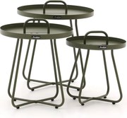 Bijzettafel tuin Manifesto  | Rond  | Tuintafel Aluminium | Ø50x50cm | 3-delig | Kees Smit Tuinmeubelen