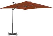 vidaXL Zweefparasol met aluminium paal 250x250 cm terracottakleurig